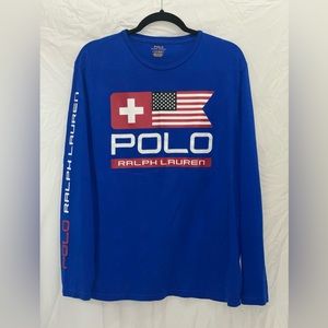 Limited Edition Blue Ralph Lauren Long Sleeve Shirt (Large)